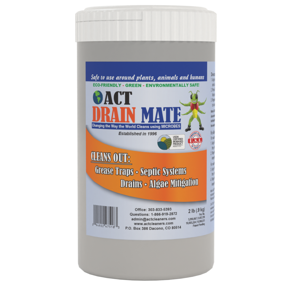 ACT Drain Mate - Eco-Friendly Drain Cleaner | Eliminate Clogs, Odors, and Buildup | Advanced Bio-Remediation Formula | Gentle on Old Pipes | Safe Around Pets
